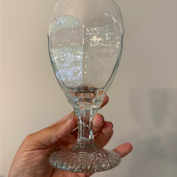 4 Vintage Textured Libbey Wine Goblets - Picture 7 of 8